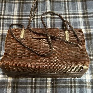 Brighton Brown Woven Shoulder Bag